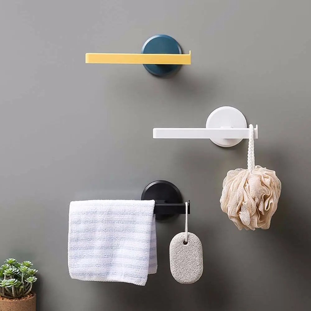 

Self-adhesive Towel Holder Bathroom Organizer Wall Shelf Towel Hanger Bathroom Towel Rail Hanger Kitchen Accessories