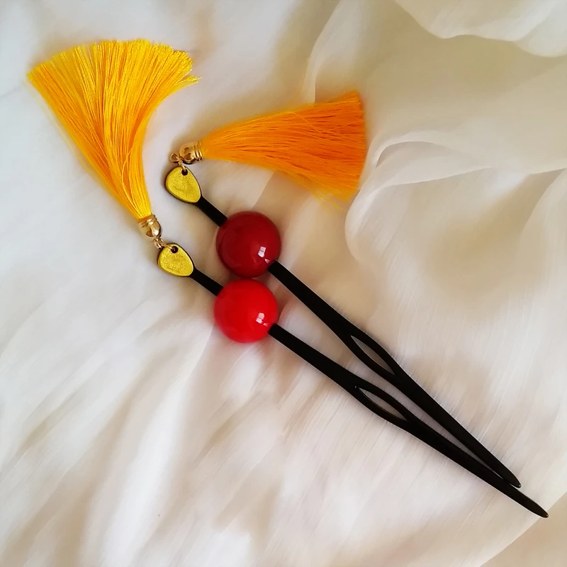 1 шт. винтажная декоративная шпилька для волос в японском стиле с кисточками