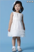 free shipping white dress flower girl dresses for weddings 2016 first communion christmas fashion kids pageant dresses for girls