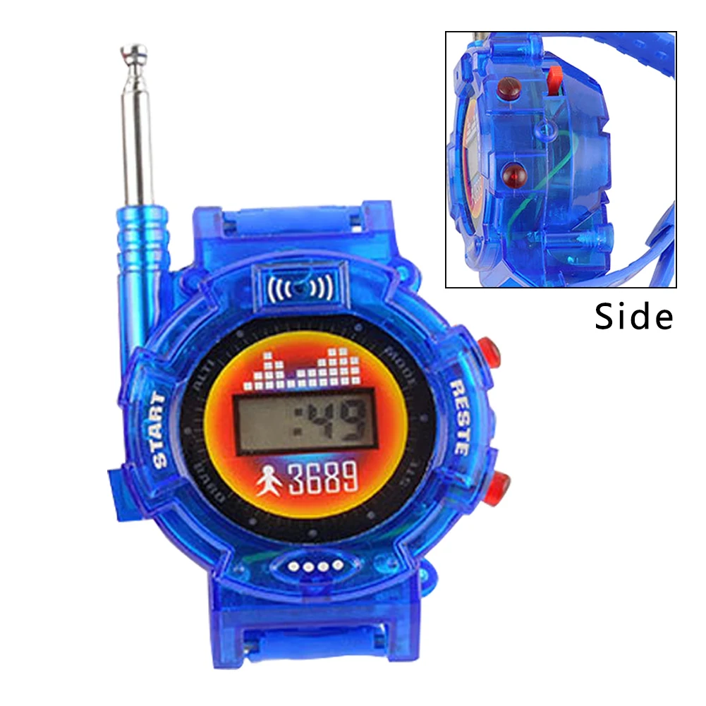 

2pcs Long Range Battery Powered Random Color Wrist Watch Family Kids Toy Intercom Durable Interactive Smart Walkie Talkie