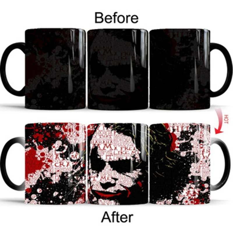 Style C Mug 1 шт. Новинка 350 мл Бэтмен Джокер Кружка Холодная Горячая тепло меняющая цвет волшебная кружка чай кофе молочные чашки лучший подарок для себя друзья дети - Цвет: Style C Mug