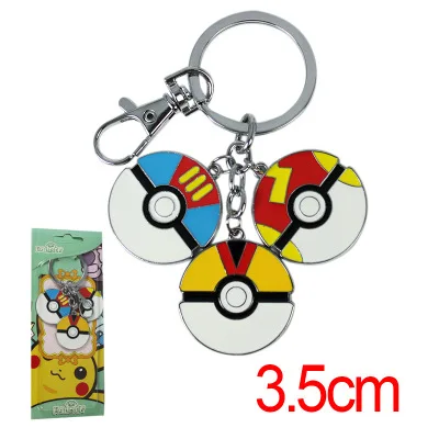 2-9 Брелок с покемоном Entei Eevee Swablu Piplup Poke Ball Pikachu Ash Ketchum Rowlet милый забавный мультфильм металлический брелок Аниме подвеска - Цвет: 2-9