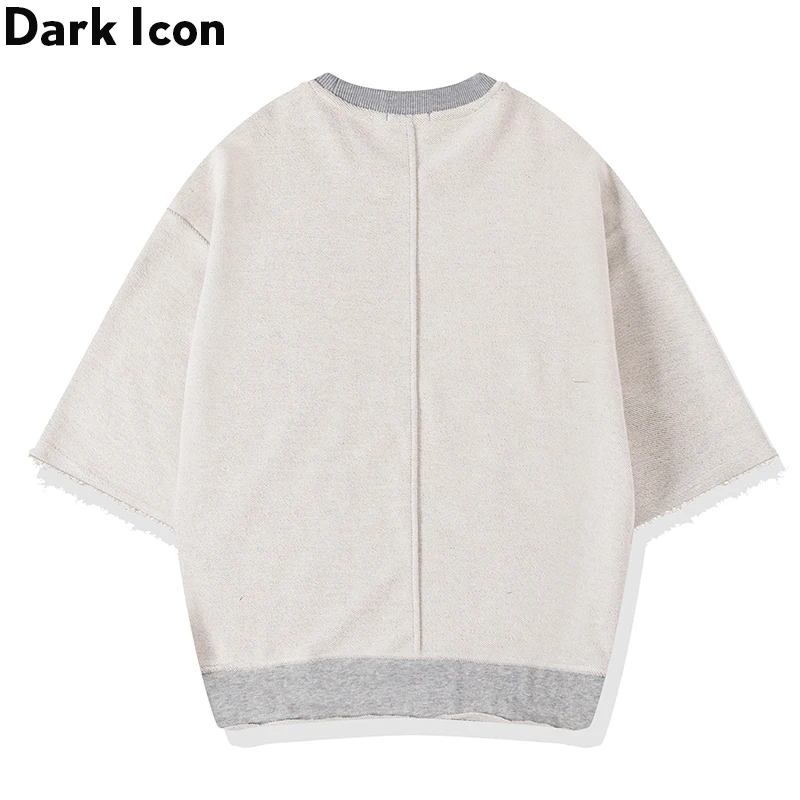 Мужская махровая толстовка с коротким рукавом и круглым вырезом | одежда