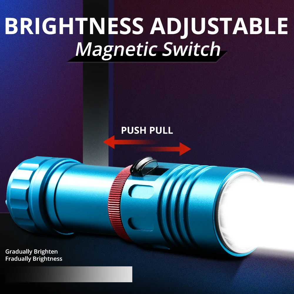 Профессиональный фонарь L2 для дайвинга подводный светодиодный 200 м подводные