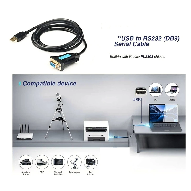 Адаптер USB-RS232 с чипом PL2303 переходник USB 8/10 папа на гнездо RS232 для Mac OS Linux/Windows XP/Vista/7/