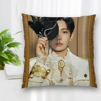 high quality custom kpop heeseung square pillowcase zippered bedroom home pillow cover case 20x20cm 35x35cm 40x40cm