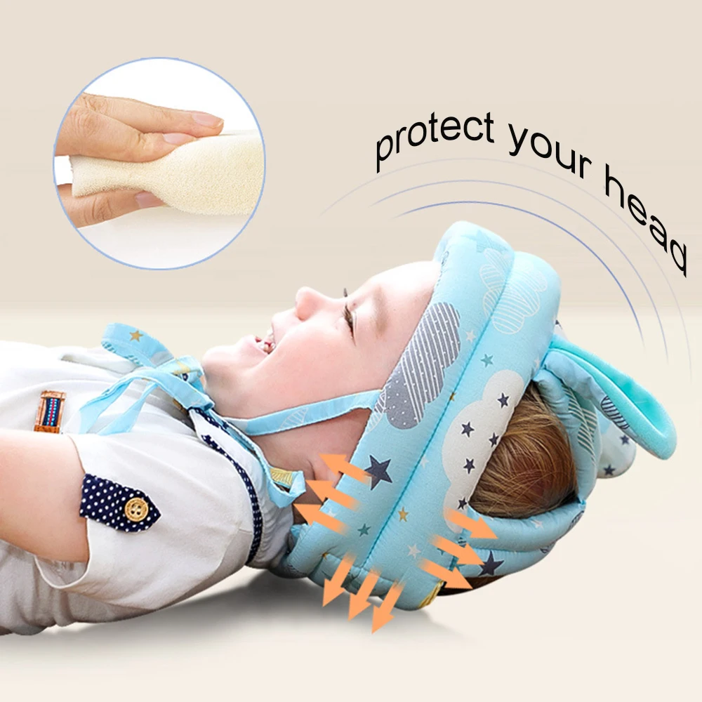 

Baby Walking Cap&Anti Collision Adjustable Ventilated Soft Elastic Sponge Cap for Children Toddler Child Fall Helmet Headrest