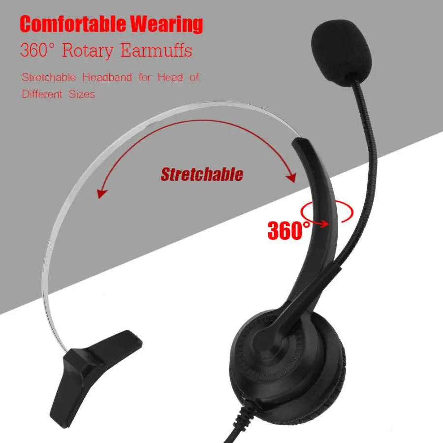 H300 USB Call Center Cordless Headset Noise Cancelling Mute Function with Mic | Электроника