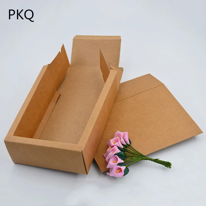 25 размеров, коричневая упаковочная коробка для подарков, коробка для подарков из крафт-бумаги для обуви, одежды, ювелирных изделий, раздвижные подарочные коробки, картонная складная коробка для хранения