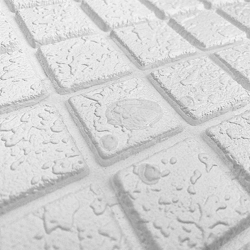 20pcs Thicken DIY 3D Foam Wall Stickers Waterproof Checkered Brick Self Adhesive Wallpaper For Kids Room Decoration 35*35cm