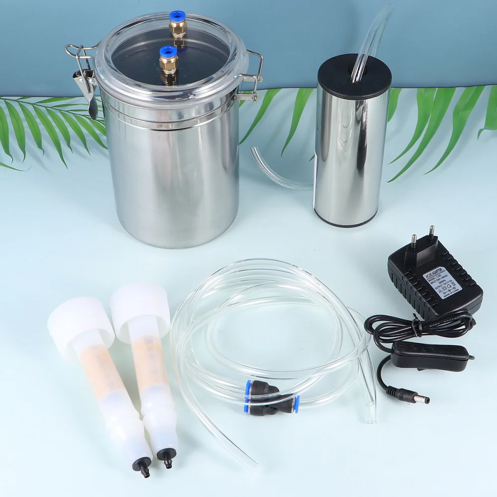 Электрическая Доильная машина 2 л вакуумный насос из нержавеющей стали для козы