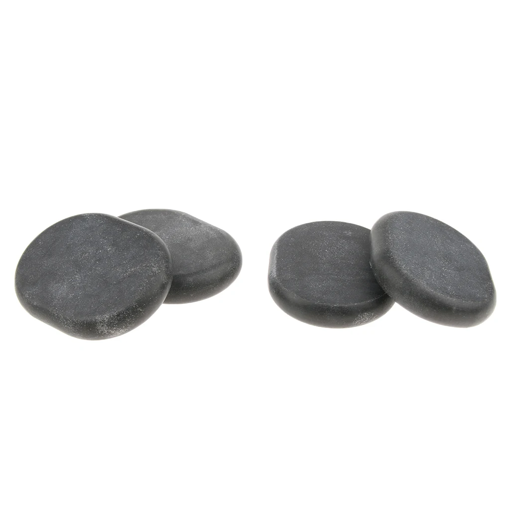 

4 Pieces Massage Stone Natural Basalt Hot Rock Spa Gua Sha Massager