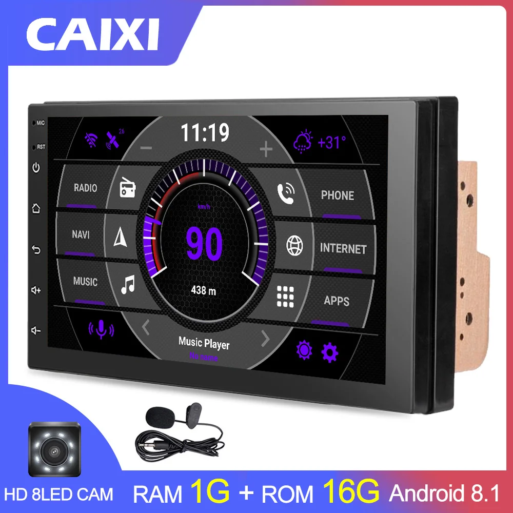2 Din Android 8,1 автомобильный Радио мультимедиа для Nissan Volkswagen TOYOTA Honda KIA hyundai mazda Универсальный Авто Стерео gps карта