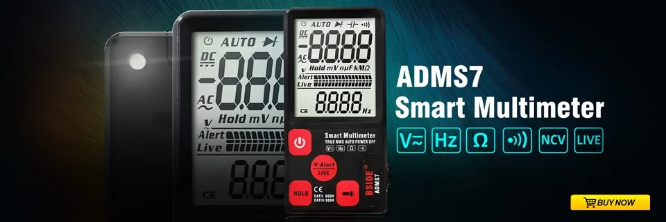 BSIDE ADMS6 мини умный цифровой мультиметр Интеллектуальный Автоматический диапазон 6000 отсчетов DMM автоматический Ом Гц v-оповещение NCV Карманный тестер