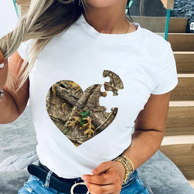 

2022 New Exquisite Fashion Women White Round Neck Harajuku T Shirt Ladies T Shirts Summer Female Tops Girls Tee Basic Clothing
