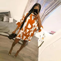 sexy letter print loose mini dress for women birthday outfits fall y2k summer fashion short sleeve lounge wear dresses