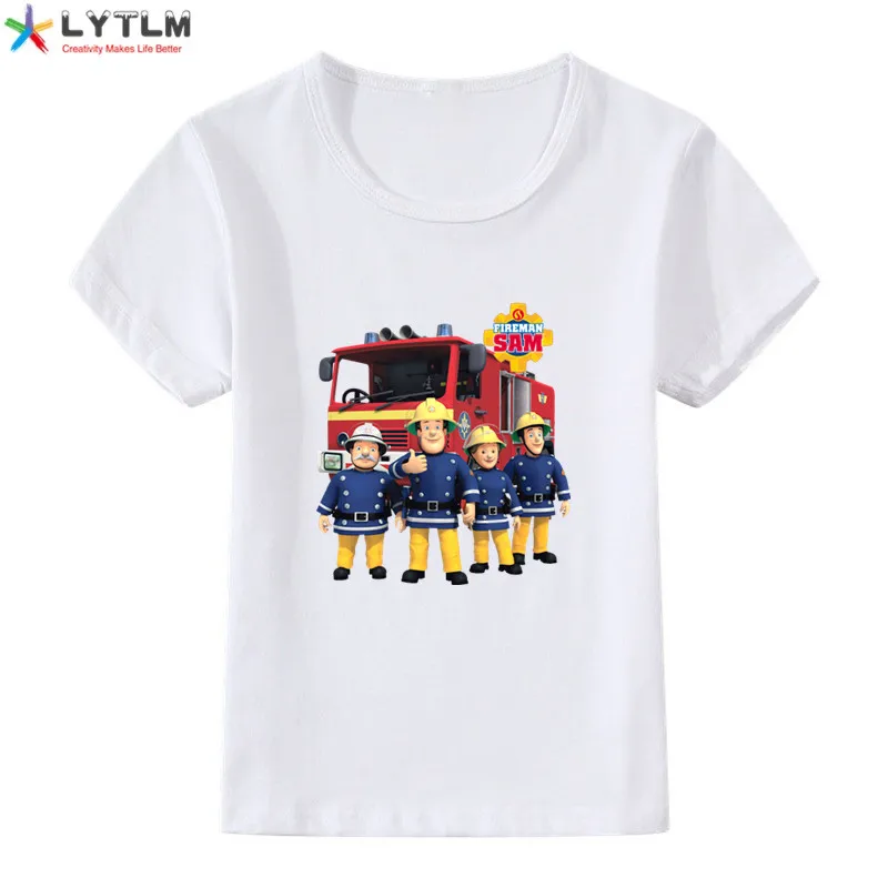LYTLM Fireman футболка Дядя Сэм одежда для маленьких мальчиков Осенние Зимние Топы с