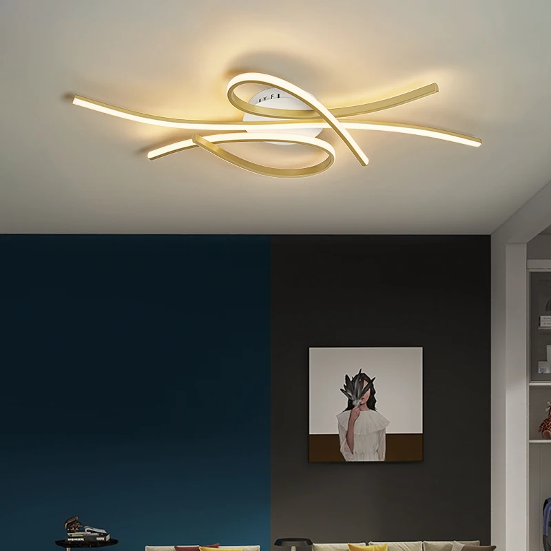 $112.00 Minimalism New Modern led Ceiling Lights for living room bedroom study room Matte black or Gold finished Ceiling Lamp fixtures