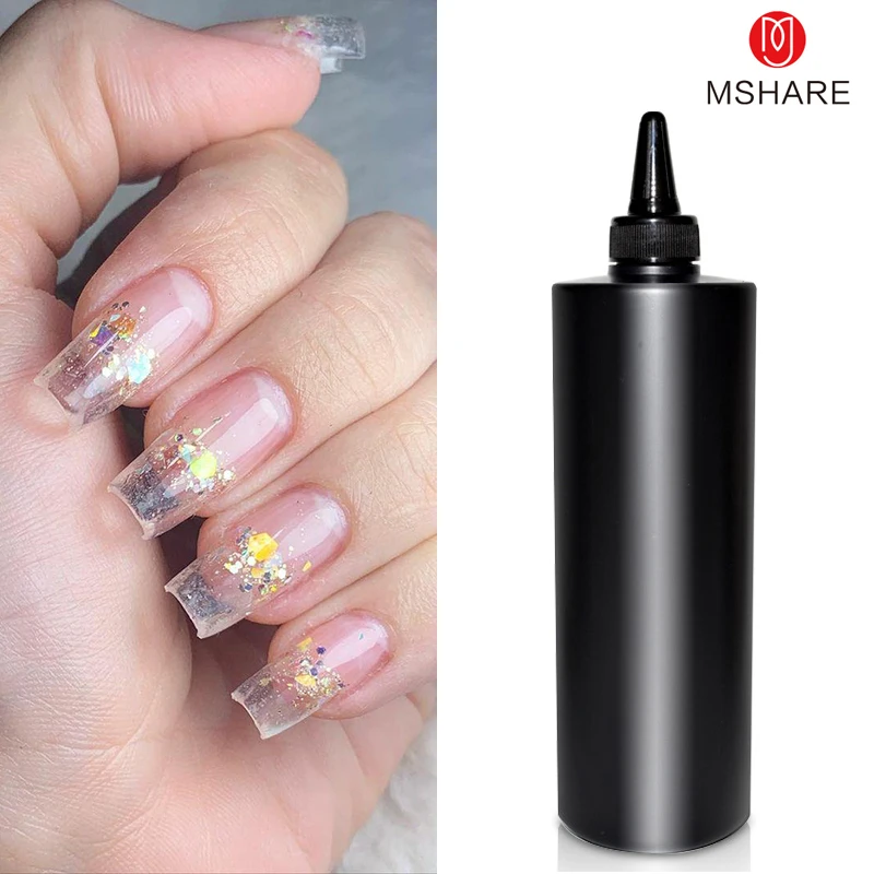 

MSHARE 250g Clear Builder Nail Extension Gel For Nail Extension UV Nails Running Liquid Fingers Building Pink Milky White