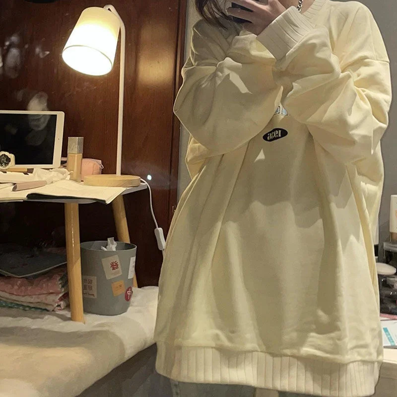 Свитер с круглым вырезом для женщин новый студенческий свитер в Корейском стиле