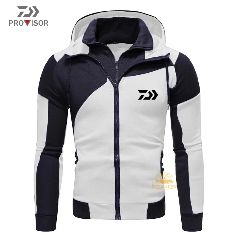 

Повседневная рыболовная одежда Daiwa, Осень-зима 2020, мужской спортивный кардиган с двойной молнией и капюшоном