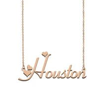 houston name necklace custom name necklace for women girls best friends birthday wedding christmas mother days gift