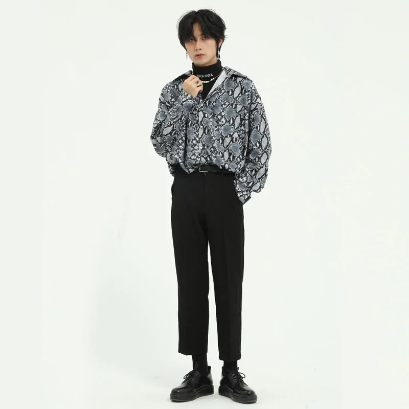 Новая Мужская винтажная модная уличная рубашка в японском Корейском стиле