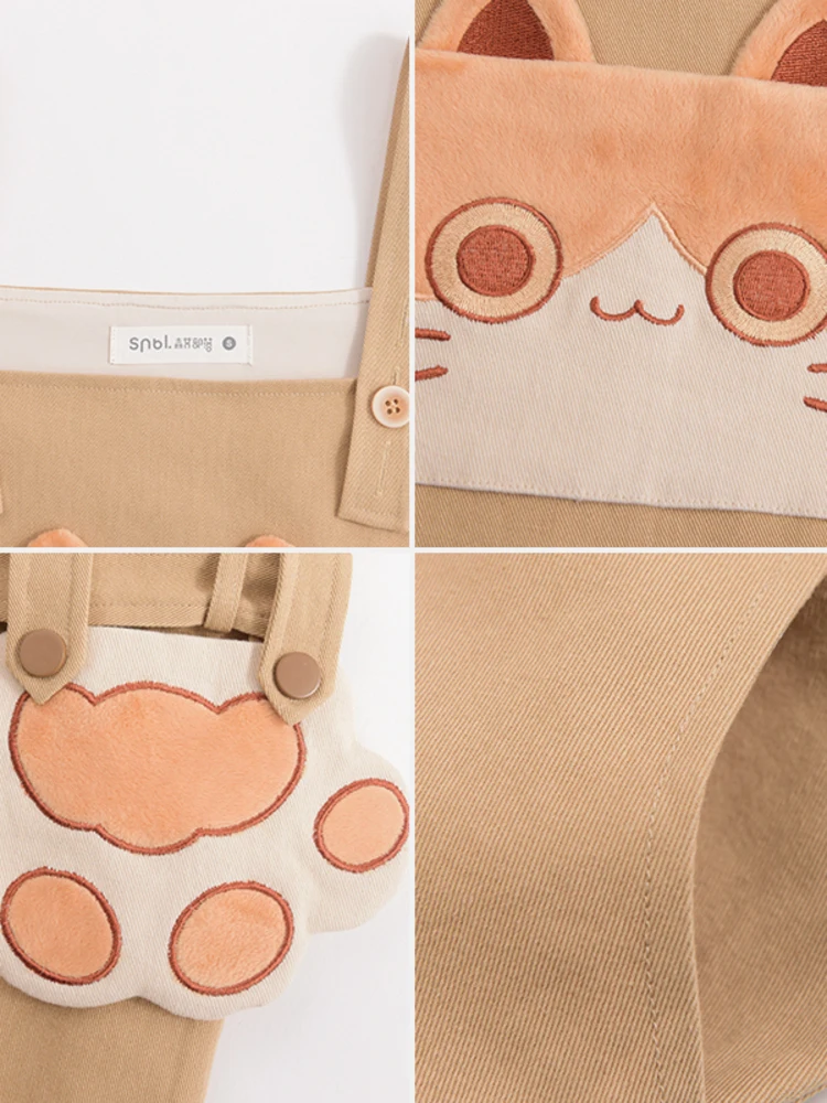 

Harajuku Kawaii Cartoon Teen Girls Jumpsuit Women Romper Japan Soft Cute Cat Summer Overalls Female 2021 Casual One Piece Shorts
