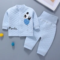 baby casual warm clothing set for spring autumn high waist trousers and full sleeve coat sets boy children newborn clothes sets
