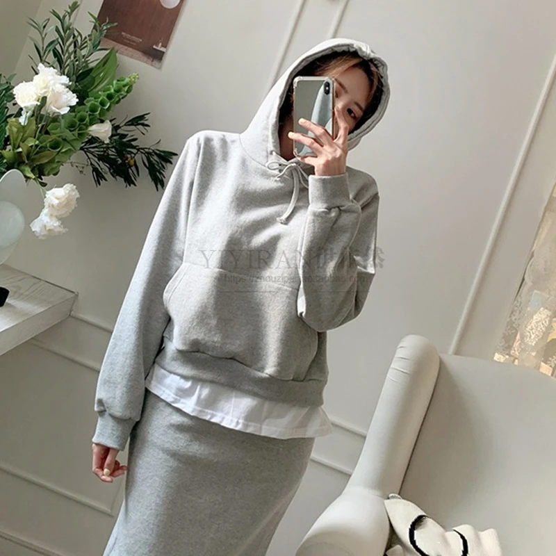 Весенне-осенний женский костюм из 2 предметов с длинным рукавом повседневный