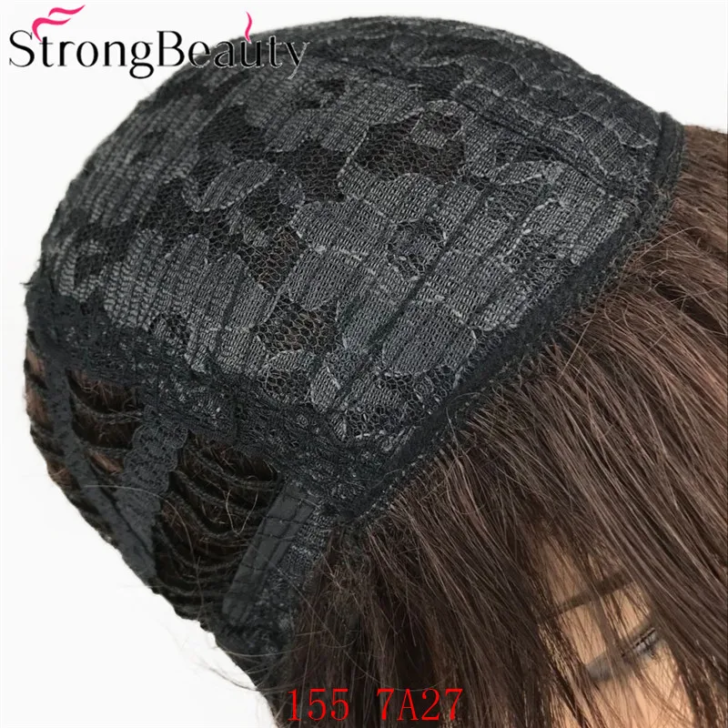 StrongBeauty короткие прямые парики натуральные волосы женские синтетические парики слоистые стриженные волосы парики