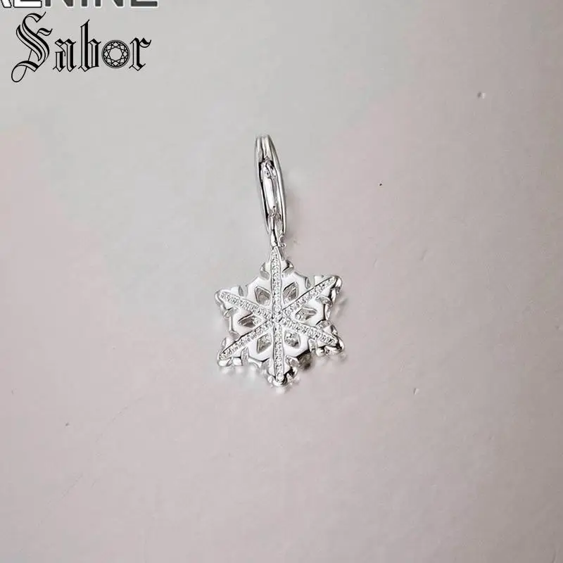 Модные посеребренные снежинки Diy Подвески подходят для браслетов и ожерелий