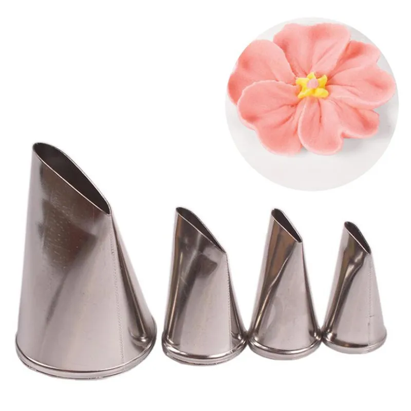 

4pcs/set Baking Tools Rose Flowers Nozzles Creative Icing Piping Nozzle Pastry Tips Sugar Craft Fondant Cake Decorating Tools