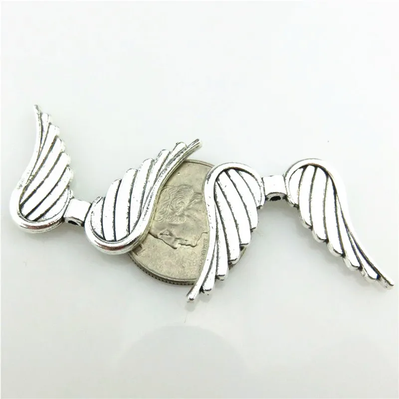 10 шт./лот винтажные крылья ангела перо разделитель бусины шармы изготовление