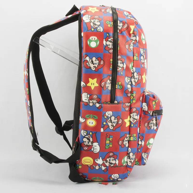 Рюкзак для косплея Супер Марио из искусственной кожи школьный ранец на плечо с