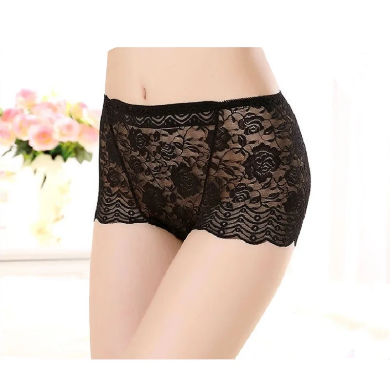 

Нижнее белье большого размера, дышащие женские трусики, сексуальные кружевные трусики, прозрачное бесшовное нижнее белье, ажурное, с высоко...