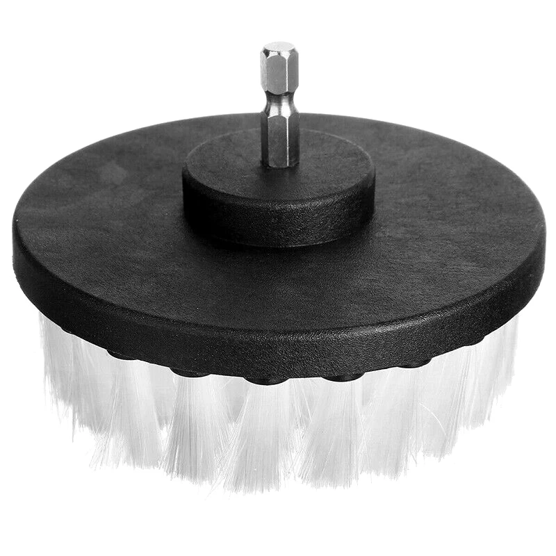 

2Pcs 5 Inch Soft Electric Drill Brush Cleaner Tool for Cleaning Carpet Leather White