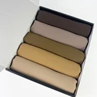 Подарочные коробки, индивидуальный хиджаб из пузырчатой шифоновой ткани, мусульманский женский шарф, однотонная шаль мусульманская накидка Femme Echarpe