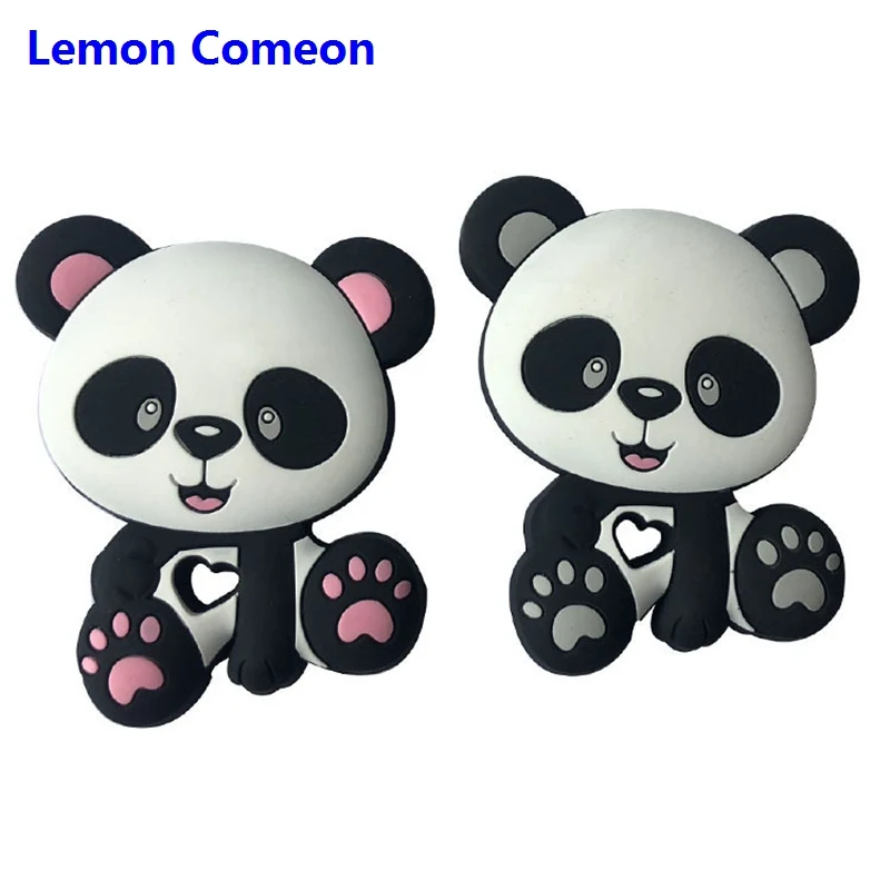 

Lemon Comeon Bear Shaped BPA Free Silicone Baby Teethers Pendant Necklace Accessory Food Grade Tiny Rod Chew Toys 1PC