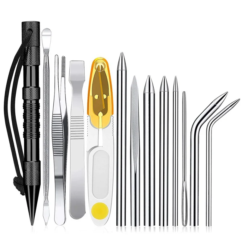 Ferraycle Knotter Tools FID Umbrella Rope Set Stainless Steel Lacin Needles And Smoothing Tools