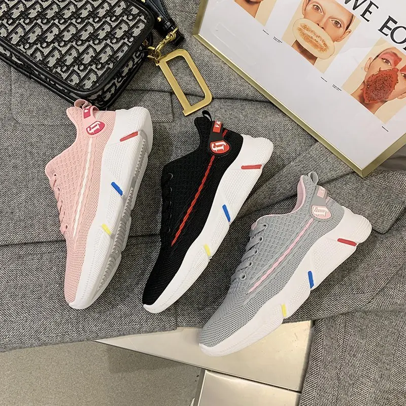 

Women's Sneakers 2020 Lightweight Running Shoes Female Autumn Flats Casual Vulcanized shoe Outdoor Fashion Lace up Walking Shoe