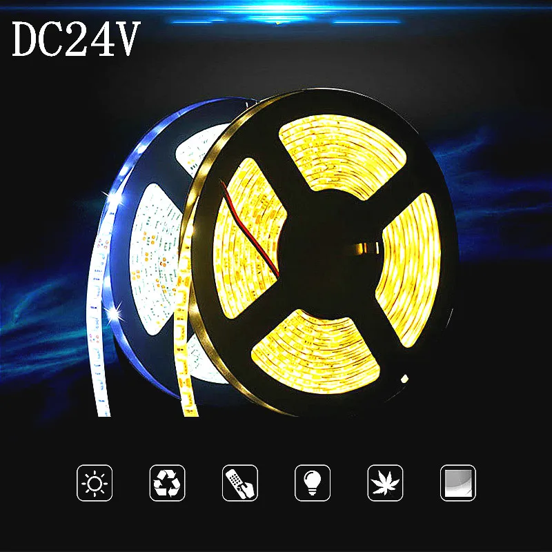 Светодиодная лента DC 24 В SMD 5050 5 м светодиодов 60 светодиодов/м белый/теплый белый/RGB
