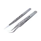 Электронный промышленный пинцет антистатический изогнутый прямой наконечник точные нержавеющие щипцы для ремонта телефонов наборы ручных инструментов