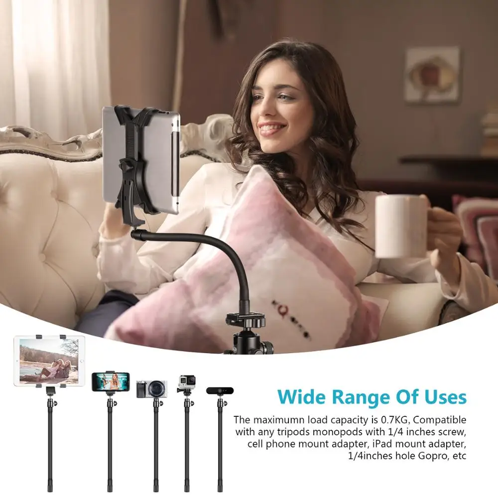 Neewer 360 градусов регулируемый штатив гусиная шея адаптер Штатив связь для