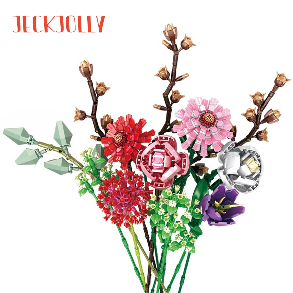 

Идеи создатель цветы блоки букет здания Наборы украшения Модель Кирпичи садовое растение сборки DIY Кирпичи игрушки для девочек