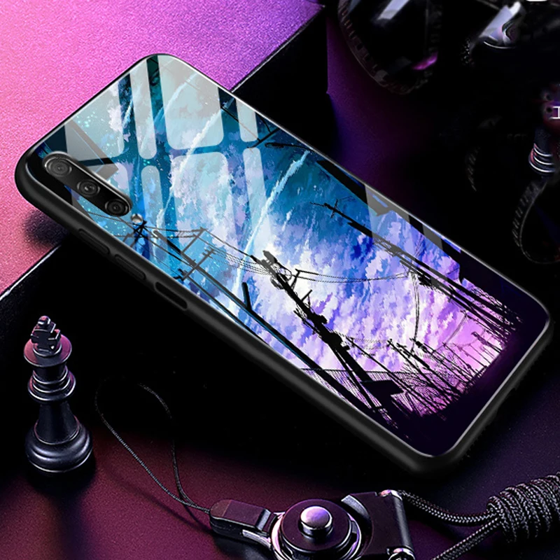 Чехол из закаленного стекла для Huawei Honor 9 X Pro, Мягкая силиконовая задняя крышка для Huawei Honor 9 X Pro, чехол для телефона с звездным узором