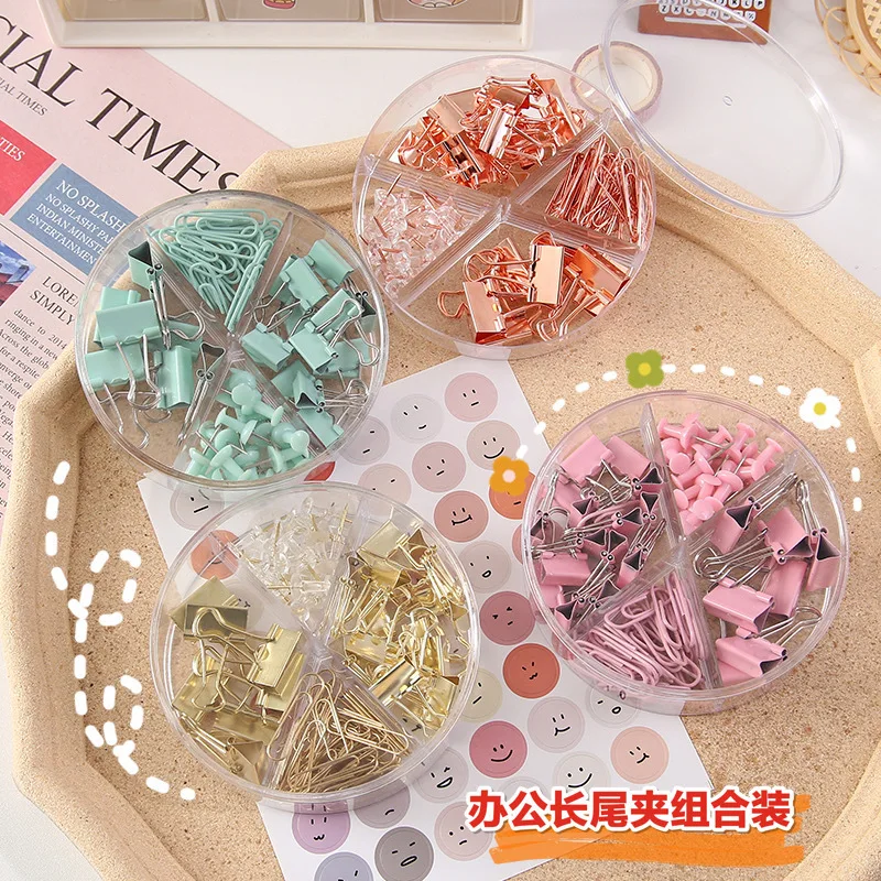 

82 шт./корт. Металлические Зажимы для бумаги, многофункциональные офисные принадлежности для книг, Набор декоративных зажимов, школьные канц...