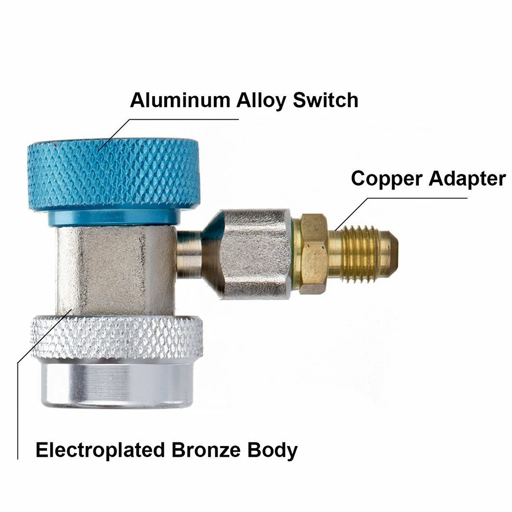 Adjustable Refrigerant Durable Connector High Low Car Quick Accessories Male Port With Cap Adapter Air Condition Coupler |
