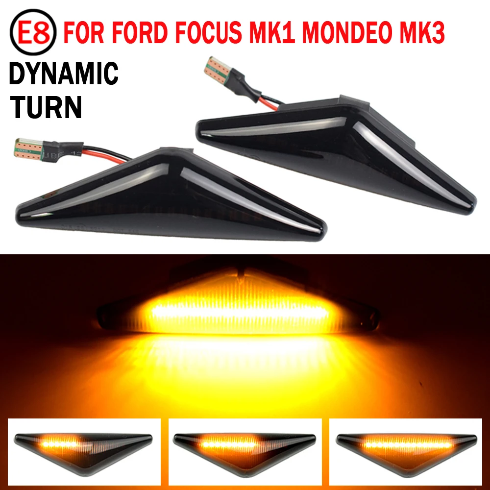 

2pcs Led Dynamic Side Marker Turn Signal Light Sequential Blinker Light For Ford MONDEO 2000-2007 MK 3 FOCUS MK1 1998-2004
