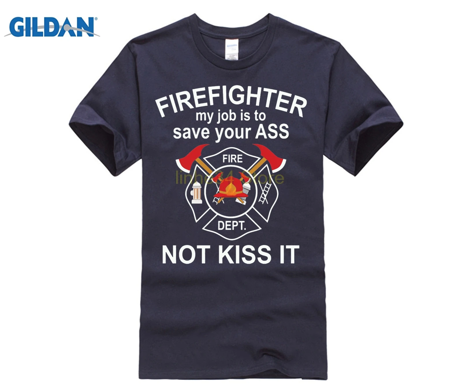 Мужские фирменные Футболка онлайн пожарный моя работа заключается в том чтобы